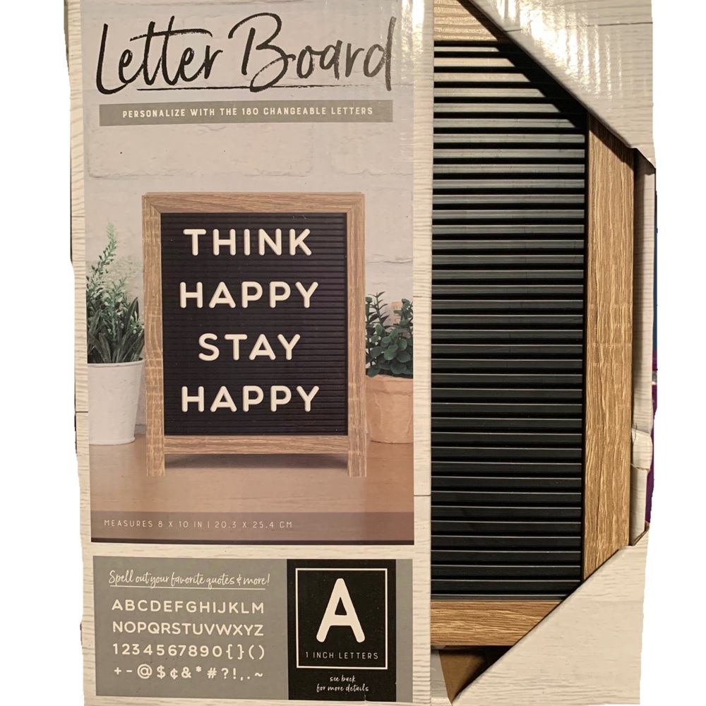 Wood Framed Letter Board [8x10in frame] (180 letters)
